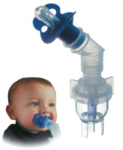 Небулайзер (распылитель) VixOne для малышей в комплекте с соской Pedi-Neb, 45о-градусным переходником и кислородным шлангом