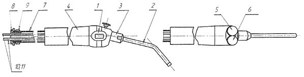 Схематическое изображение стоматологического пистолета ПС-ТЕХ