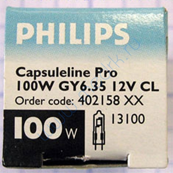 Лампа галогенная (галогеновая) Philips 13100 100W 12V GY6.35  Вид 2