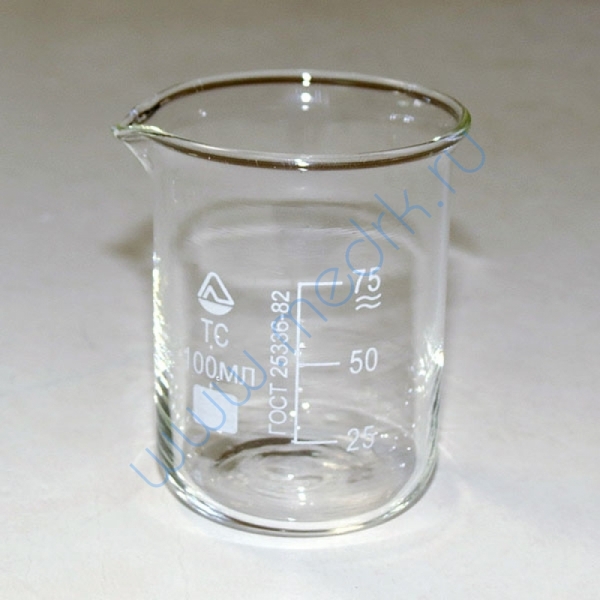 Стаканы стеклянные лабораторные Н-1 с мерной шкалой  Вид 1