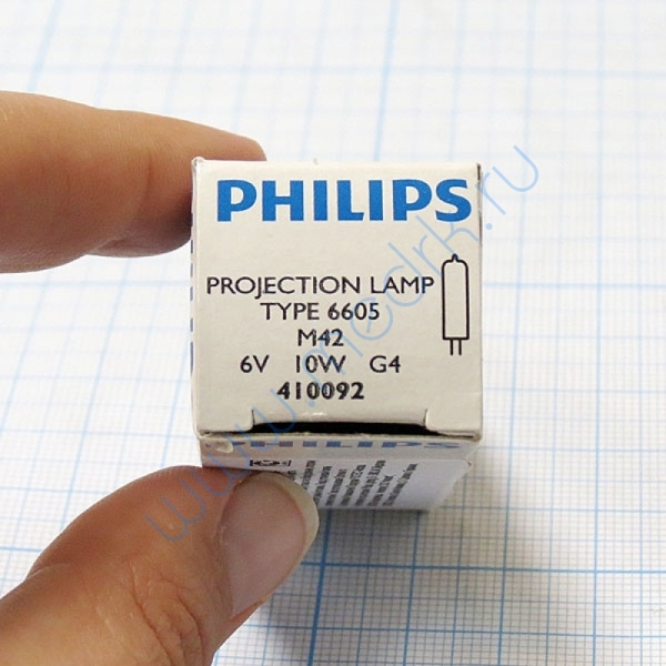 Лампа Philips 6605 галогенная 6V 10W M42 G4  Вид 4
