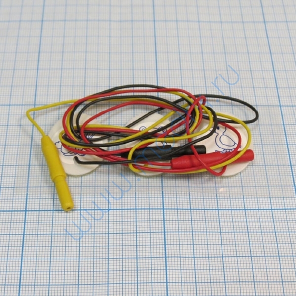 Электрод однораз 23х30мм, PG10S/RU2330W-DIN для новорожд. с кабелем 50 см и разъёмом 1,5мм (уп/3 шт.)  Вид 4
