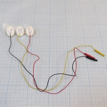 Электрод однораз 23х30мм, PG10S/RU2330W-DIN для новорожд. с кабелем 50 см и разъёмом 1,5мм (уп/3 шт.)