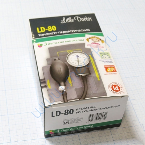 Тонометр LD-80 механический педиатрический с 3-мя детскими манжетами  Вид 2