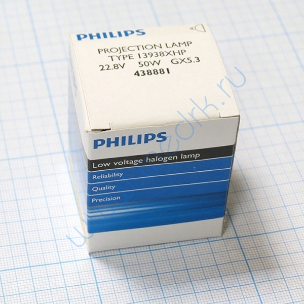 Лампа галогенная Philips 13938 XHP 22,8V 50W GX5,3  Вид 2