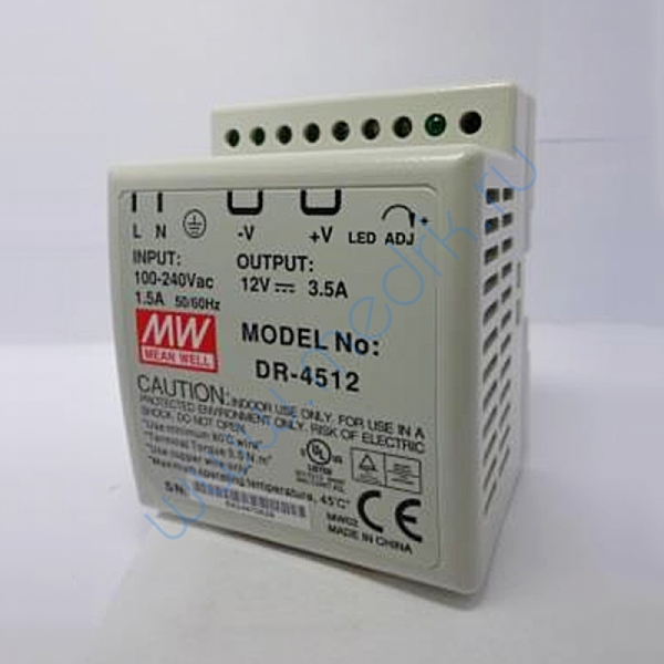Источник питания MW DR - 4512 45Ц 12М 3.5A на дин-рейку  