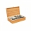 Набор массажных камней из базальта в коробке из бамбука НК-3Б  Вид 1