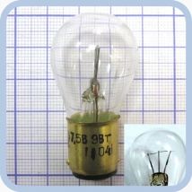 Лампа накаливания электрическая самолетная СМ 7,5-9 B15d/18